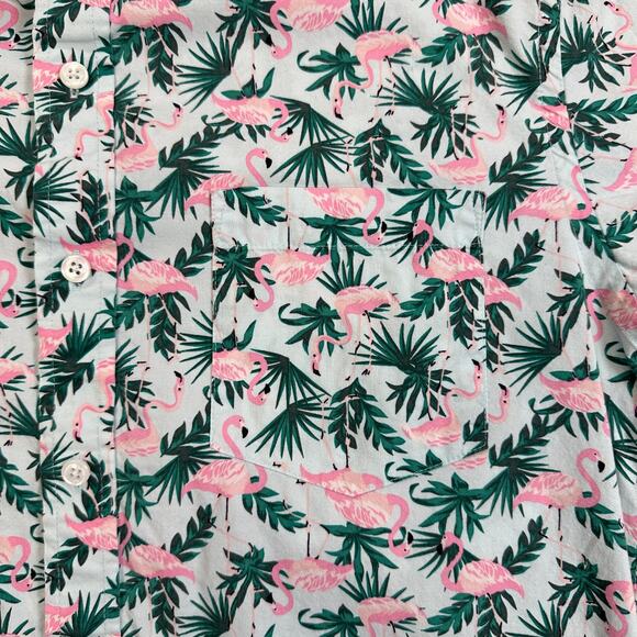 Button Up Shirt Bundle Men S Flamingo Tropical Short Sleeve Party Shirt Summer - Picture 6 of 15